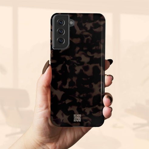 Custom QR Dark Tortoiseshell Galaxy Case